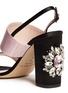 Detail View - Click To Enlarge - KATE SPADE - 'Ilsa Too' jewel heel colourblock satin sandals