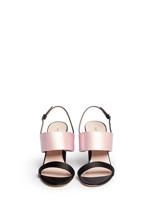 Figure View - Click To Enlarge - KATE SPADE - 'Ilsa Too' jewel heel colourblock satin sandals