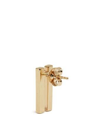 Detail View - Click To Enlarge - MICHELLE CAMPBELL - Flame' diamond pavé 14k gold earrings