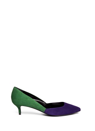 Main View - Click To Enlarge - PIERRE HARDY - Colourblock suede pumps
