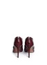 Back View - Click To Enlarge - ALAÏA - Corset lace trim leather booties