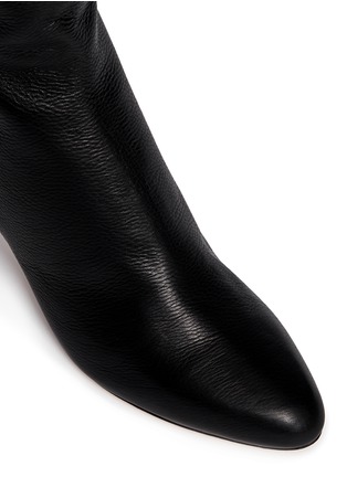 Detail View - Click To Enlarge - JIMMY CHOO - 'Gem' grainy leather zip boots