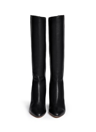 Figure View - Click To Enlarge - JIMMY CHOO - 'Gem' grainy leather zip boots