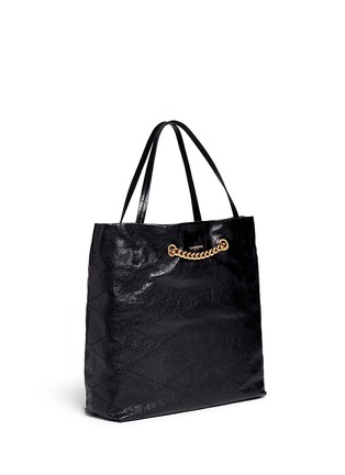 Figure View - Click To Enlarge - LANVIN - 'Sugar' medium crinkled leather shopper chain tote