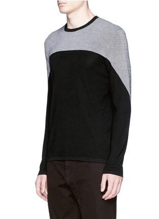 Front View - Click To Enlarge - THEORY - 'Winslo' colourblock sweater