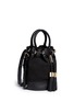 Front View - Click To Enlarge - SEE BY CHLOÉ - 'Vicki' small python embossed leather bucket bag