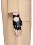 Figure View - Click To Enlarge - GEORGES MORAND - Lamb leather fingerless gloves