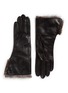 Main View - Click To Enlarge - GEORGES MORAND - Rabbit fur lamb leather gloves