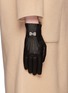 Figure View - Click To Enlarge - GEORGES MORAND - Bow appliqué kid leather gloves