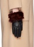 Figure View - Click To Enlarge - GEORGES MORAND - Rabbit fur lamb leather gloves