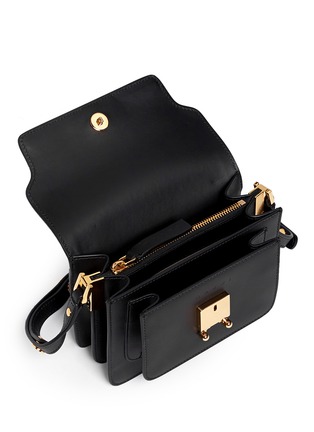 Detail View - Click To Enlarge - MARNI - 'Trunk' mini accordion leather flap bag