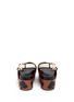 Back View - Click To Enlarge - MARNI - Floral embellishment leather wedge platform sandals