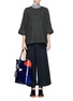 Figure View - Click To Enlarge - MARNI - Large stork print PVC tote
