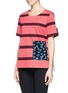 Front View - Click To Enlarge - STELLA MCCARTNEY - Contrast back stripe T-shirt