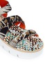 Detail View - Click To Enlarge - MSGM - Jewelled tropical print fabric platform sandals