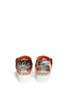 Back View - Click To Enlarge - MSGM - Jewelled tropical print fabric platform sandals
