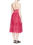 Back View - Click To Enlarge - SELF-PORTRAIT - 'Azaelea' sweetheart neck floral lace dress