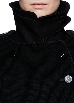 Detail View - Click To Enlarge - SACAI - Waist flap rib panel twill jacket