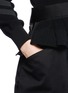 Detail View - Click To Enlarge - SACAI - Peplum waist mixed media shirt dress
