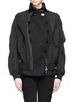 Detail View - Click To Enlarge - SACAI - Double breasted peplum back bomber jacket
