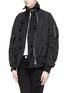 Front View - Click To Enlarge - SACAI - Double breasted peplum back bomber jacket