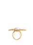 Detail View - Click To Enlarge - KENNETH JAY LANE - Crystal pavé pearl fly ring