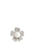 Main View - Click To Enlarge - KENNETH JAY LANE - Crystal pavé flower glass pearl ring