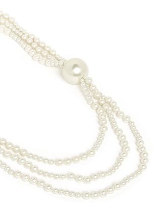 Detail View - Click To Enlarge - KENNETH JAY LANE - Faux pearl multi tier drop necklace