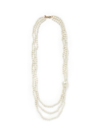 Main View - Click To Enlarge - KENNETH JAY LANE - Faux pearl multi tier drop necklace
