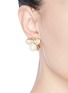 Figure View - Click To Enlarge - KENNETH JAY LANE - Crystal pavé ribbon pearl earrings