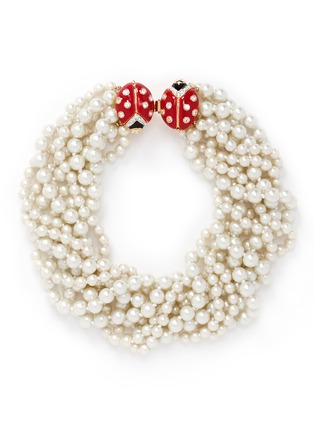 Main View - Click To Enlarge - KENNETH JAY LANE - Ladybird clasp pearl choker necklace