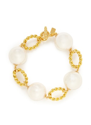 Main View - Click To Enlarge - KENNETH JAY LANE - Pearl chain bracelet
