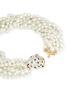 Detail View - Click To Enlarge - KENNETH JAY LANE - Crystal pavé cheetah clasp glass pearl necklace