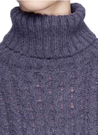 Detail View - Click To Enlarge - WHISTLES - 'Iku' wool-alpaca cable sweater