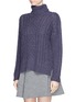Front View - Click To Enlarge - WHISTLES - 'Iku' wool-alpaca cable sweater
