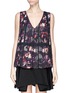 Main View - Click To Enlarge - THAKOON ADDITION - Floral print pleat silk blouse