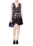 Figure View - Click To Enlarge - THAKOON ADDITION - Floral print pleat silk blouse