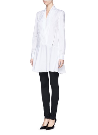 Front View - Click To Enlarge - THAKOON ADDITION - Stretch poplin shirt dress 