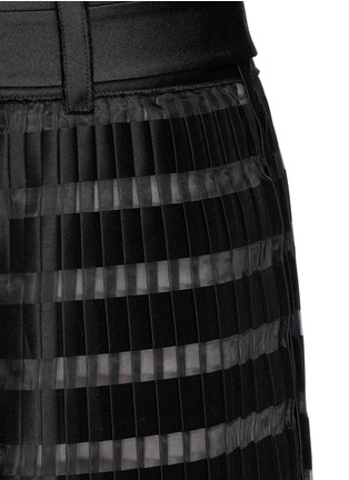 Detail View - Click To Enlarge - 3.1 PHILLIP LIM - Organza stripe plissé pleat skirt