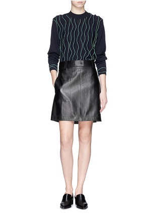Figure View - Click To Enlarge - 3.1 PHILLIP LIM - Leather A-line skirt