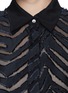 Detail View - Click To Enlarge - 3.1 PHILLIP LIM - Fil coupé sheer stripe silk collar shirt