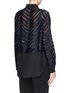 Back View - Click To Enlarge - 3.1 PHILLIP LIM - Fil coupé sheer stripe silk collar shirt