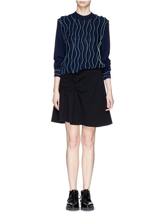 Figure View - Click To Enlarge - 3.1 PHILLIP LIM - Smocked hip pencil skirt