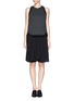 Main View - Click To Enlarge - 3.1 PHILLIP LIM - Quilted snakeskin effect silk chiffon dress