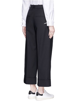 Back View - Click To Enlarge - 3.1 PHILLIP LIM - Foldup cuff wide leg cropped pants