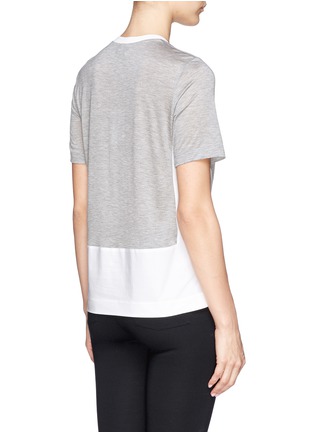 Back View - Click To Enlarge - 3.1 PHILLIP LIM - Jersey and poplin combo T-shirt