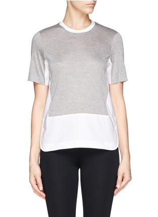 Main View - Click To Enlarge - 3.1 PHILLIP LIM - Jersey and poplin combo T-shirt