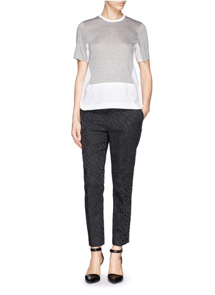 Figure View - Click To Enlarge - 3.1 PHILLIP LIM - Jersey and poplin combo T-shirt
