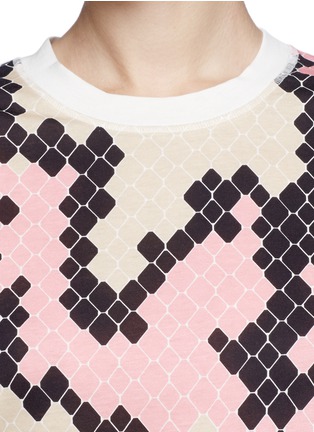 Detail View - Click To Enlarge - 3.1 PHILLIP LIM - Geometric snake print oversize T-shirt