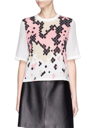 Main View - Click To Enlarge - 3.1 PHILLIP LIM - Geometric snake print oversize T-shirt